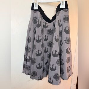 Star Wars Rebel Symbol Skater Skirt – Size M – Gray Stretch – Casual / Geek Chic